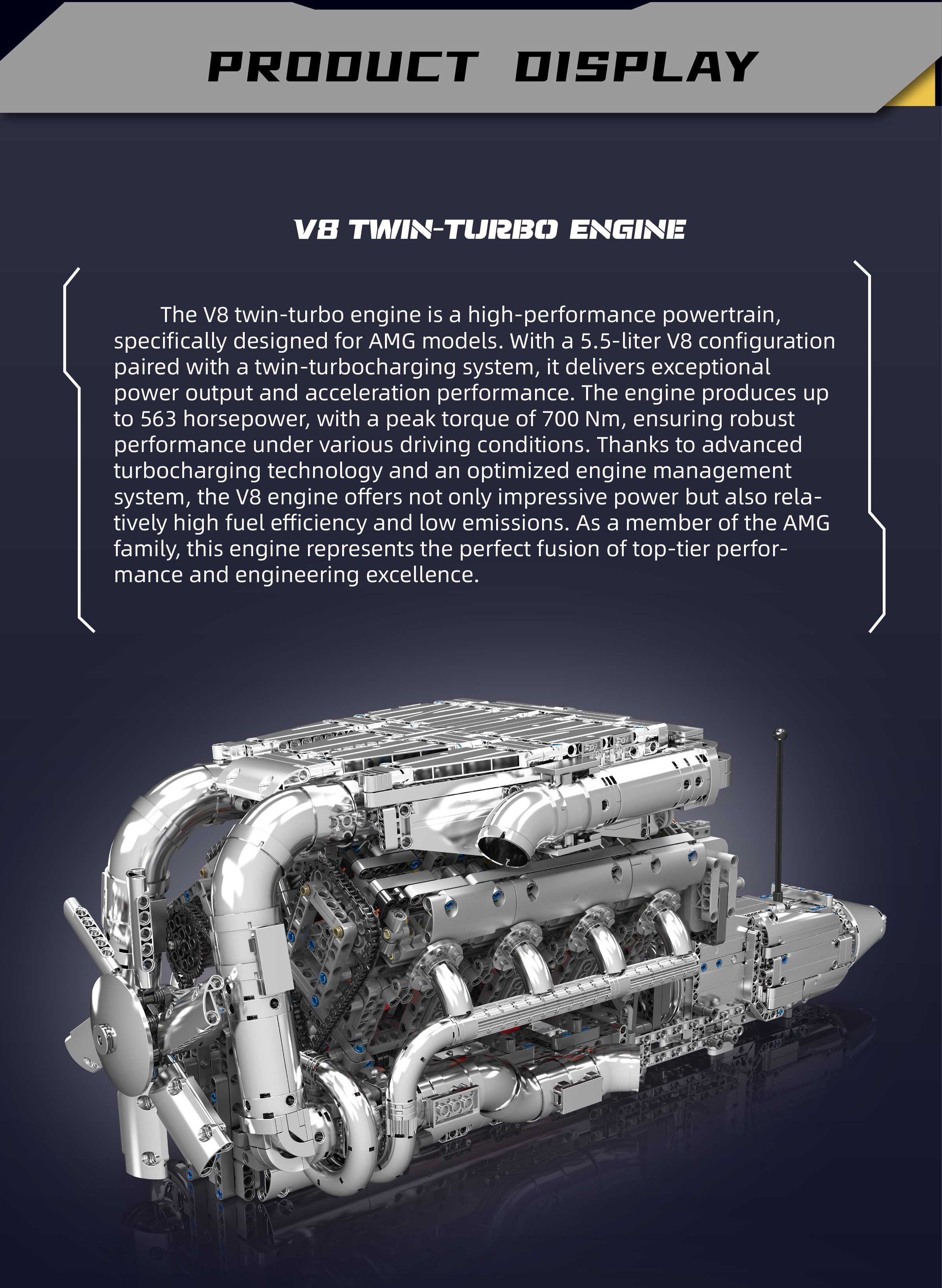 5.5L V8 Twin Turbo Engine - 2899Pcs