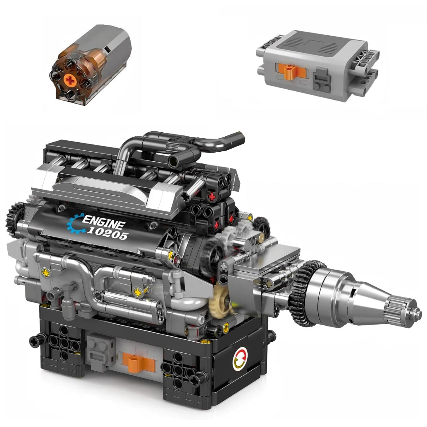 Mould King V12 Engine Building Blocks Luxury Car Engine Model kit 12-Cylinder Engine Building Engineering Toys for Adults (733+PCS)