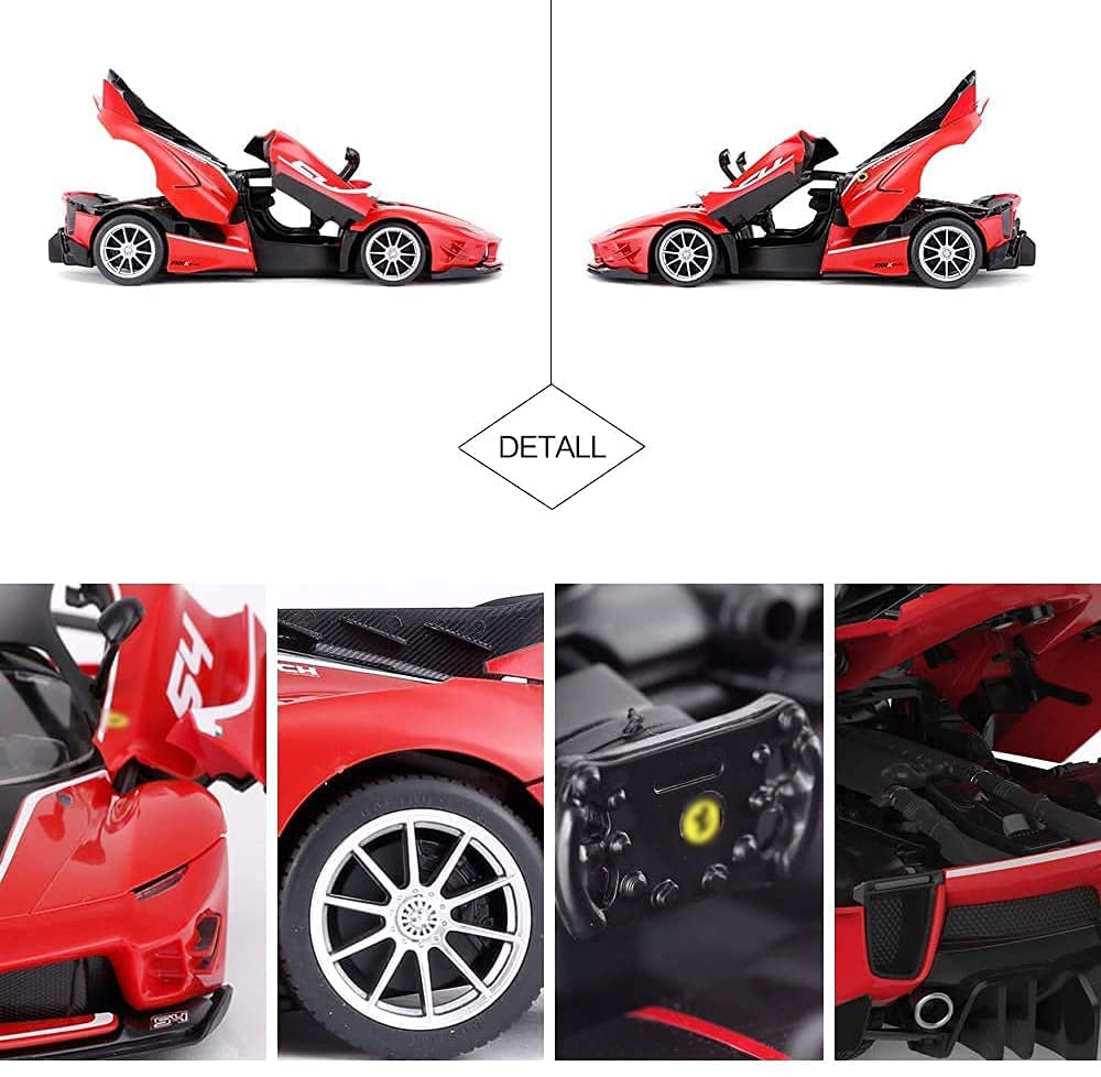 【BUILDING KIT】Rastar 1/18 Ferrari FXX-K EVO DIY Building Kit with Remote Control, 92pcs - Voltz Toys