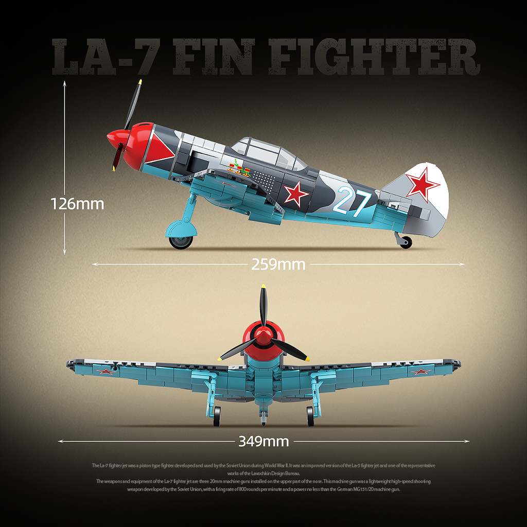 LA-7 Fin Fighetr - 638Pcs