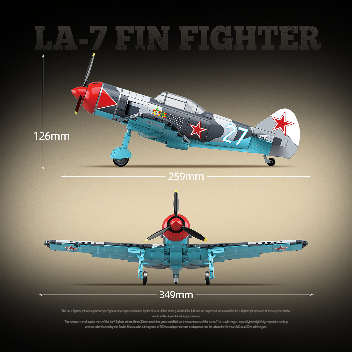 LA-7 Fin Fighetr - 638Pcs