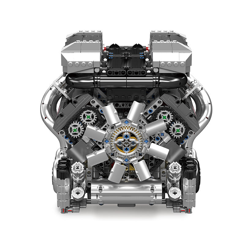 Mould King 8.0L W16 Quad Turbo Engine - 2024Pcs