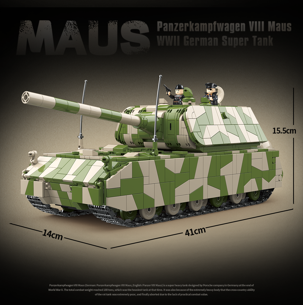 Panzer VIII Maus Tank - 2930Pcs
