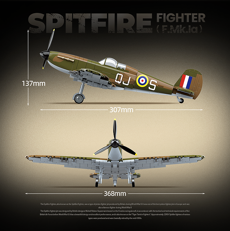 Spitfire Fighter - 682Pcs
