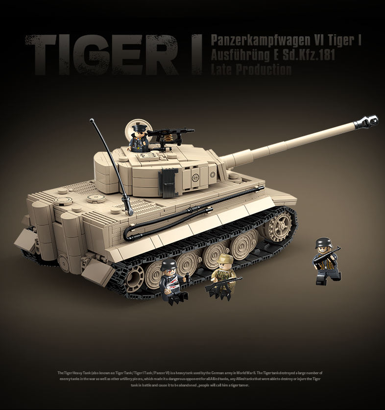 German Tiger I - 1361Pcs