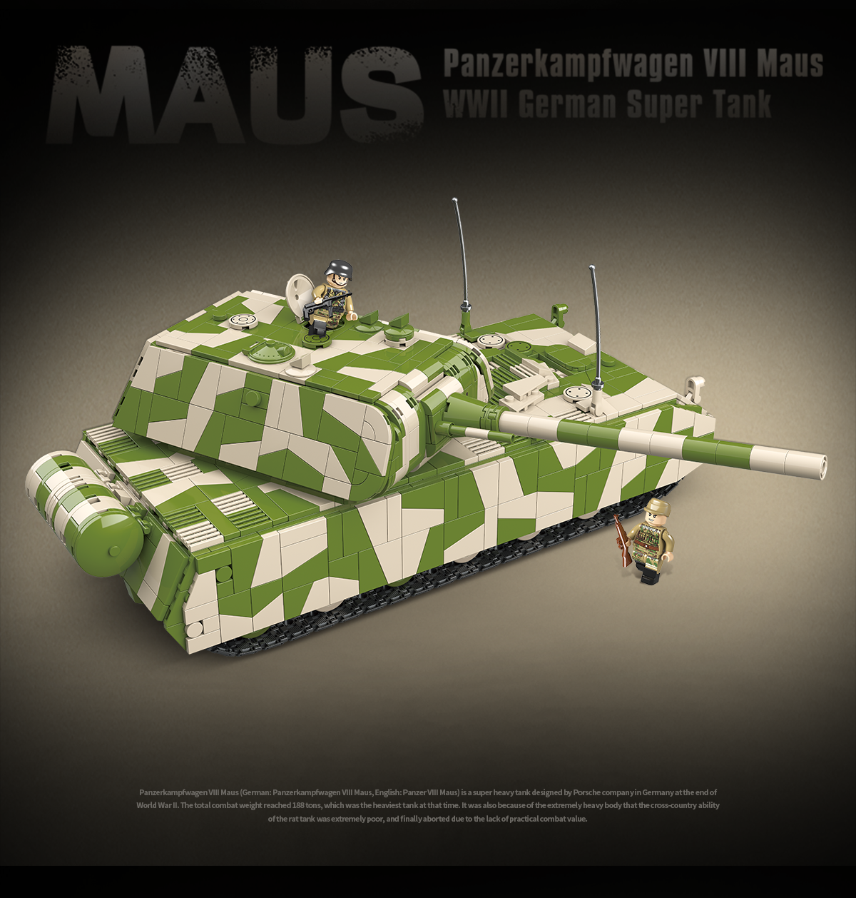 Panzer VIII Maus Tank - 2930Pcs