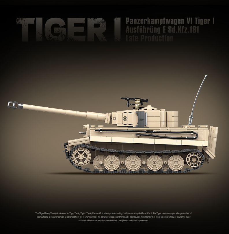 German Tiger I - 1361Pcs