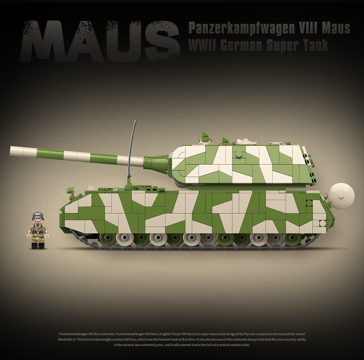 Panzer VIII Maus Tank - 2930Pcs