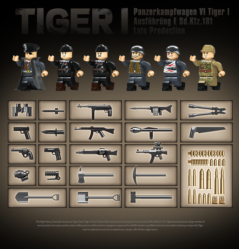 German Tiger I - 1361Pcs