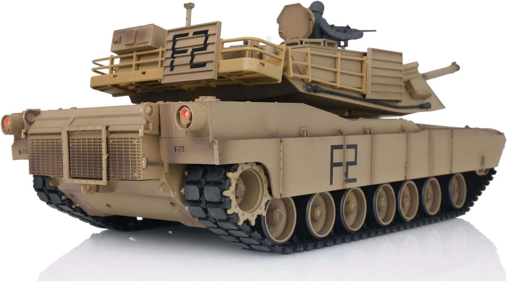 Heng Long® 1/16 RC Tank U.S.A M1A2 Abrams – Upgrade Edition – Metal Gearbox, Infrared Battle & Real Sound Effects