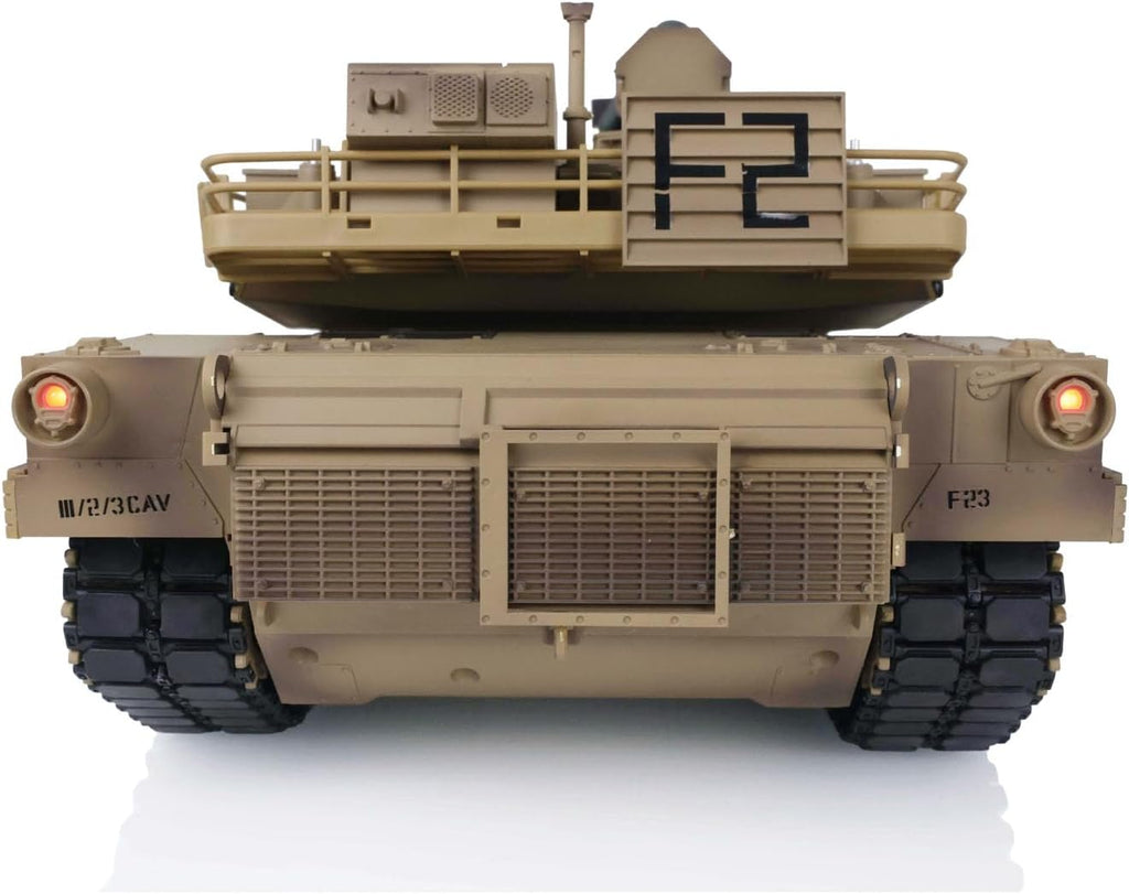Heng Long® 1/16 RC Tank U.S.A M1A2 Abrams – Upgrade Edition – Metal Gearbox, Infrared Battle & Real Sound Effects