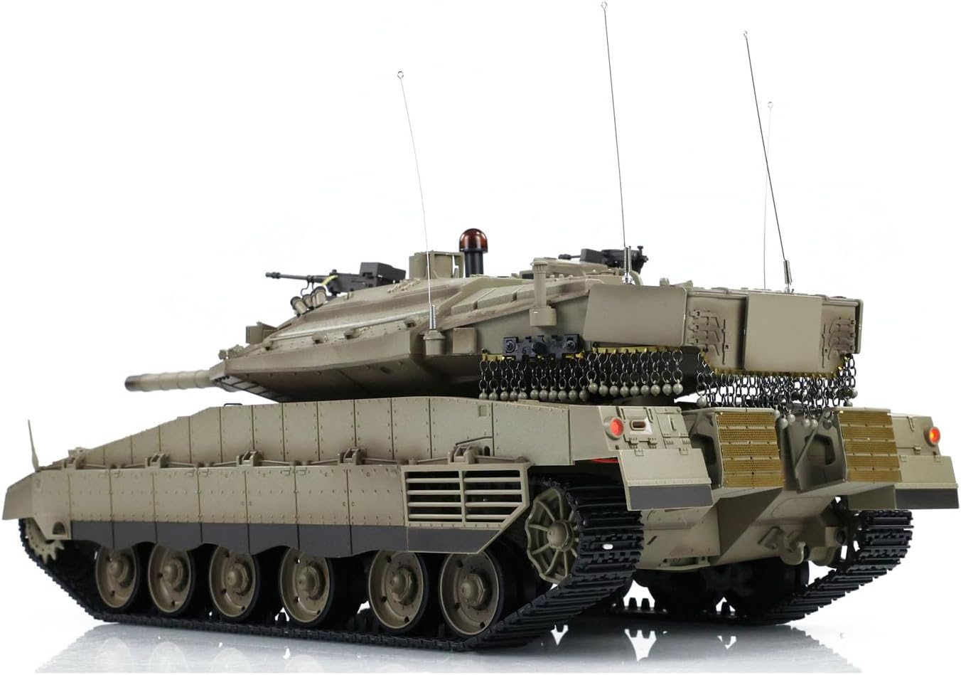 Heng Long® 1/16 RC Battle Tank Merkava MK IV – Upgrade Edition – Metal Gearbox, Infrared Battle, Real Sound & BB Shooting