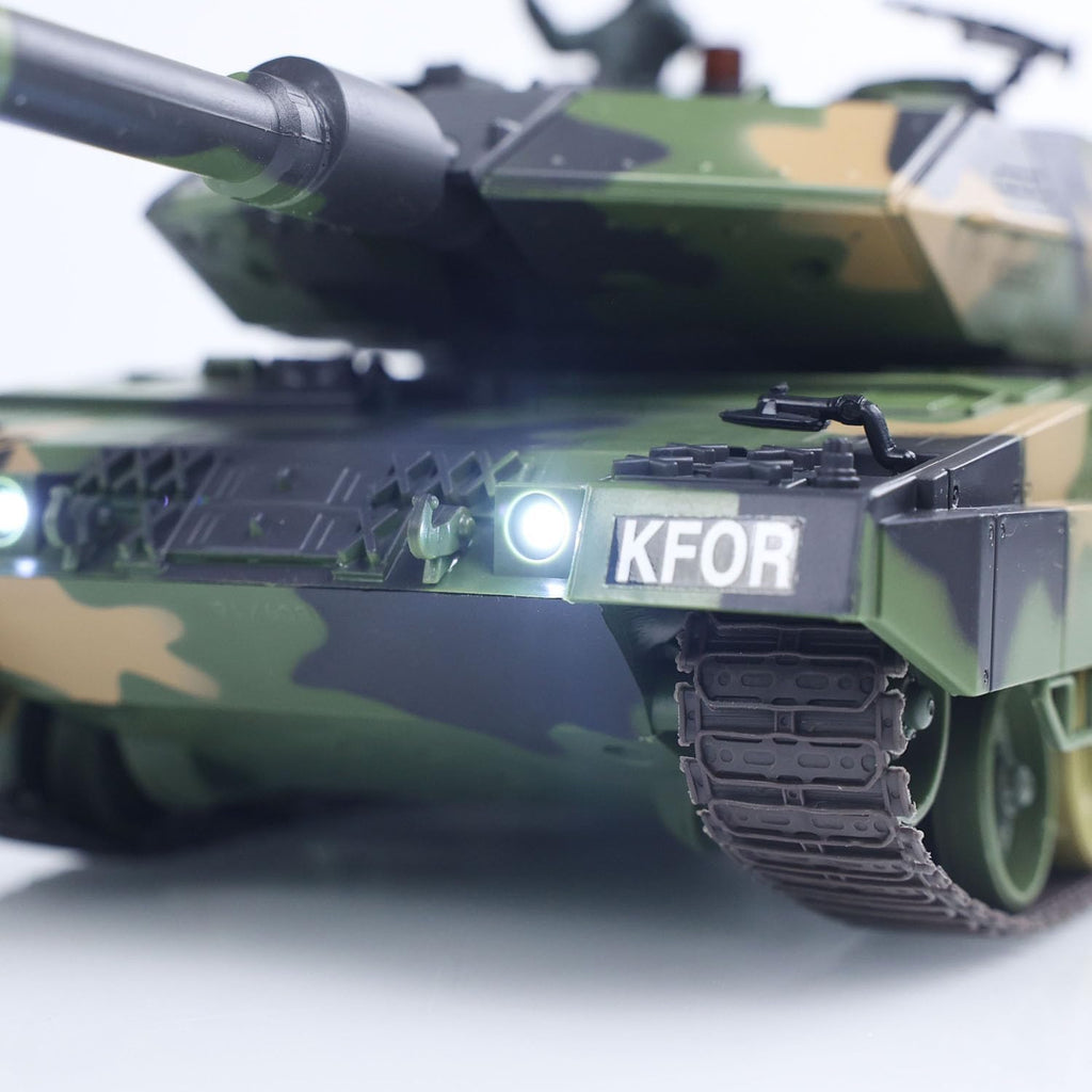 Heng Long® 1/24 RC Battle Tank Leopard 2 A5 – Professional Edition – BB Shooting, Infrared Battle, Spray Smoke & Real Sound Effects