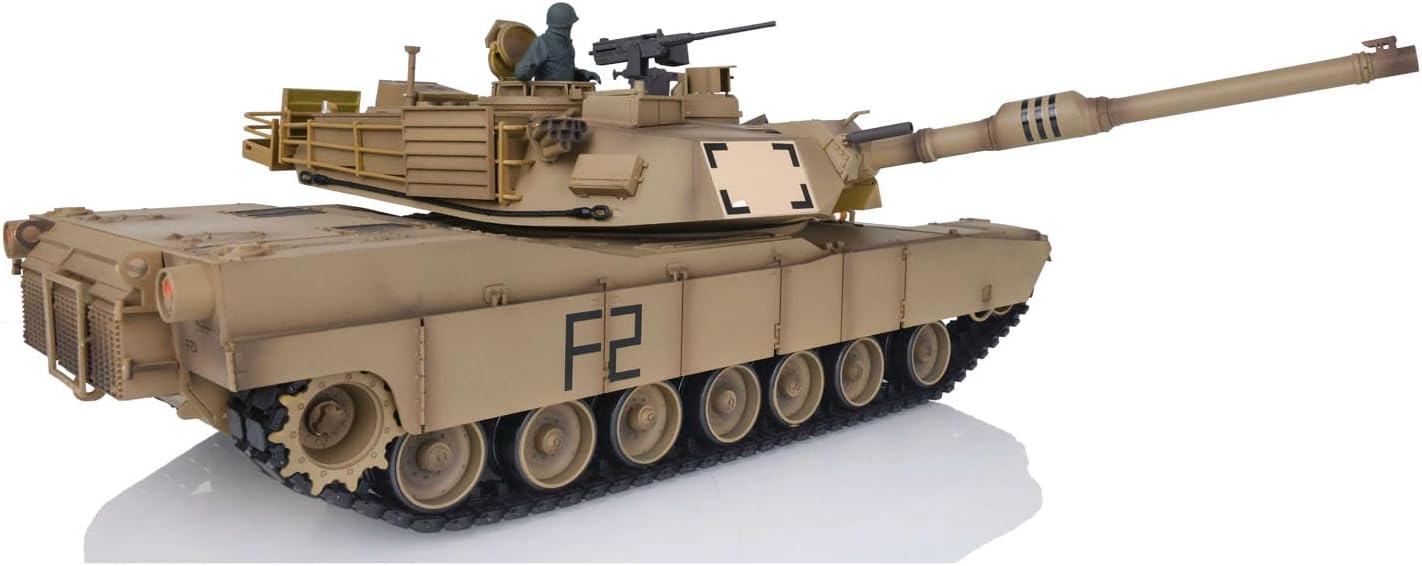 Heng Long® 1/16 RC Tank U.S.A M1A2 Abrams – Upgrade Edition – Metal Gearbox, Infrared Battle & Real Sound Effects