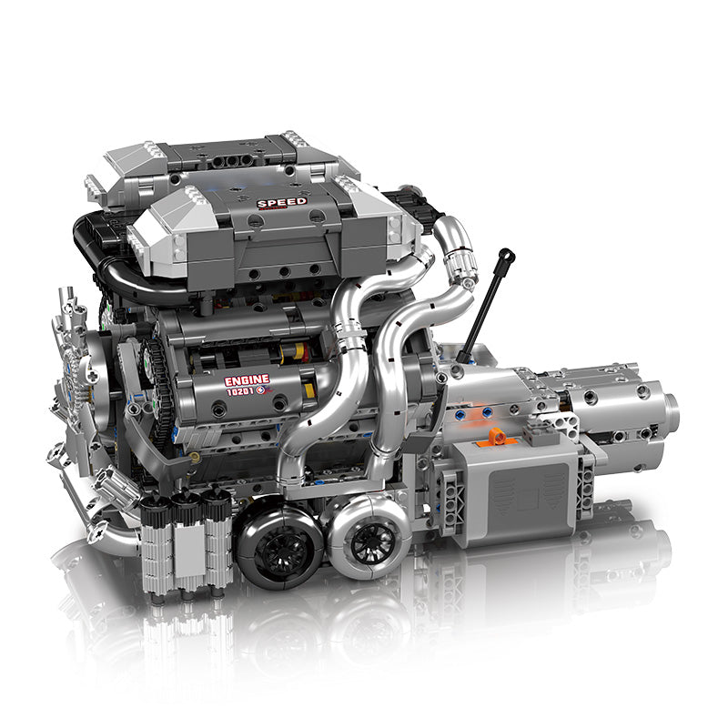 Mould King 8.0L W16 Quad Turbo Engine - 2024Pcs
