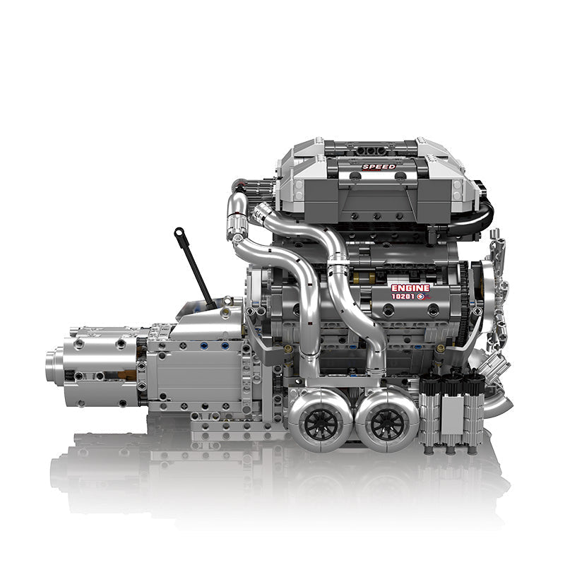 Mould King 8.0L W16 Quad Turbo Engine - 2024Pcs