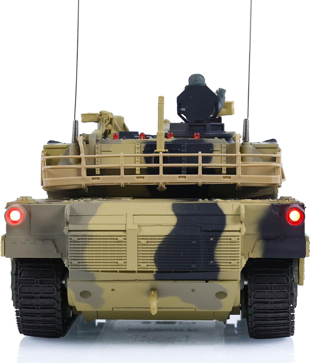 Heng Long® 1/24 RC Battle Tank Abrams M1A2 – Professional Edition – 320° Rotating Turret, Infrared Battle, BB Shooting & Real Sound