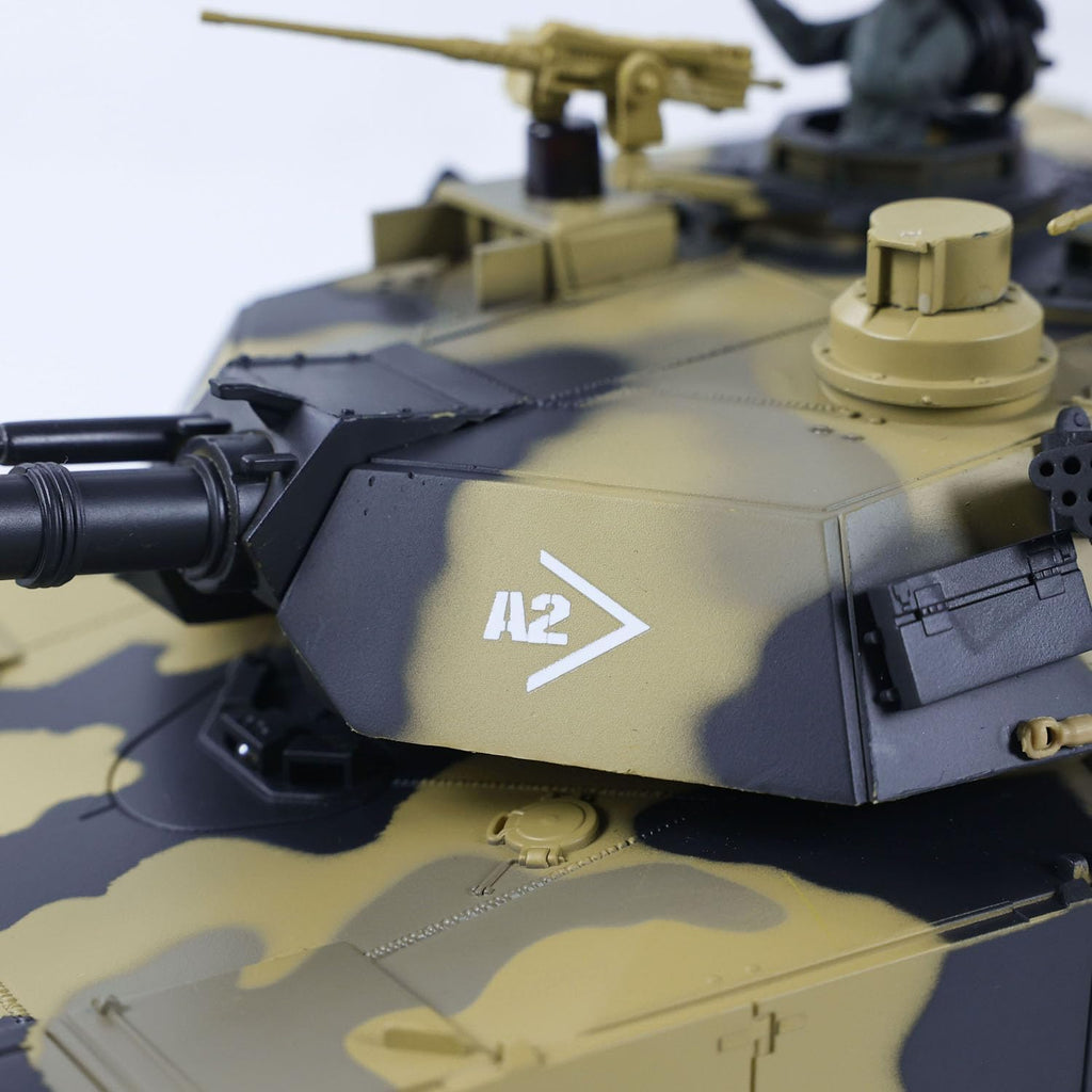 Heng Long® 1/24 RC Battle Tank Abrams M1A2 – Professional Edition – 320° Rotating Turret, Infrared Battle, BB Shooting & Real Sound