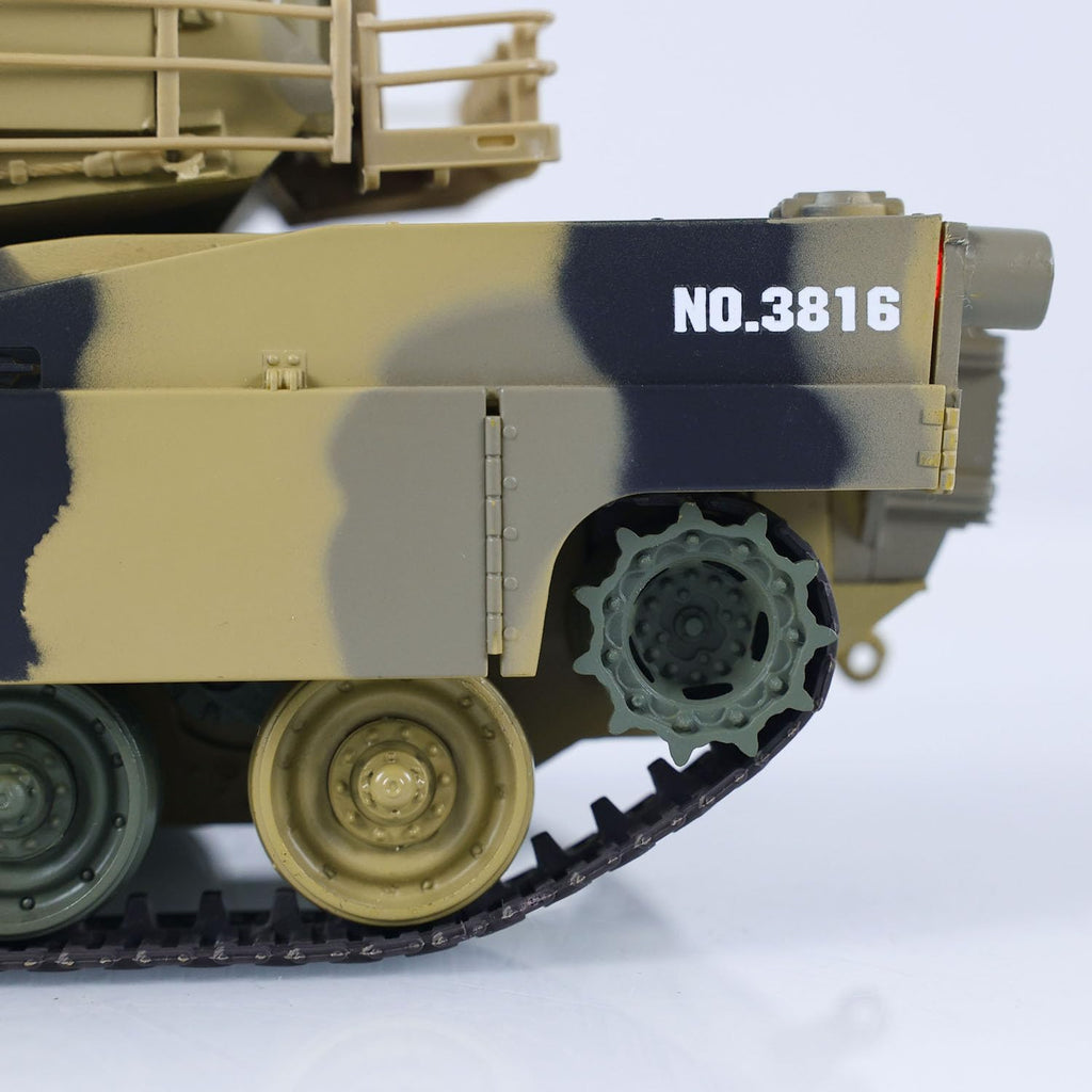 Heng Long® 1/24 RC Battle Tank Abrams M1A2 – Professional Edition – 320° Rotating Turret, Infrared Battle, BB Shooting & Real Sound
