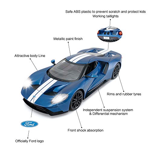 Rastar 1:14 R/C FORD GT Remote Control Car for Kids and Adults (Doors Manually) - Voltz Toys