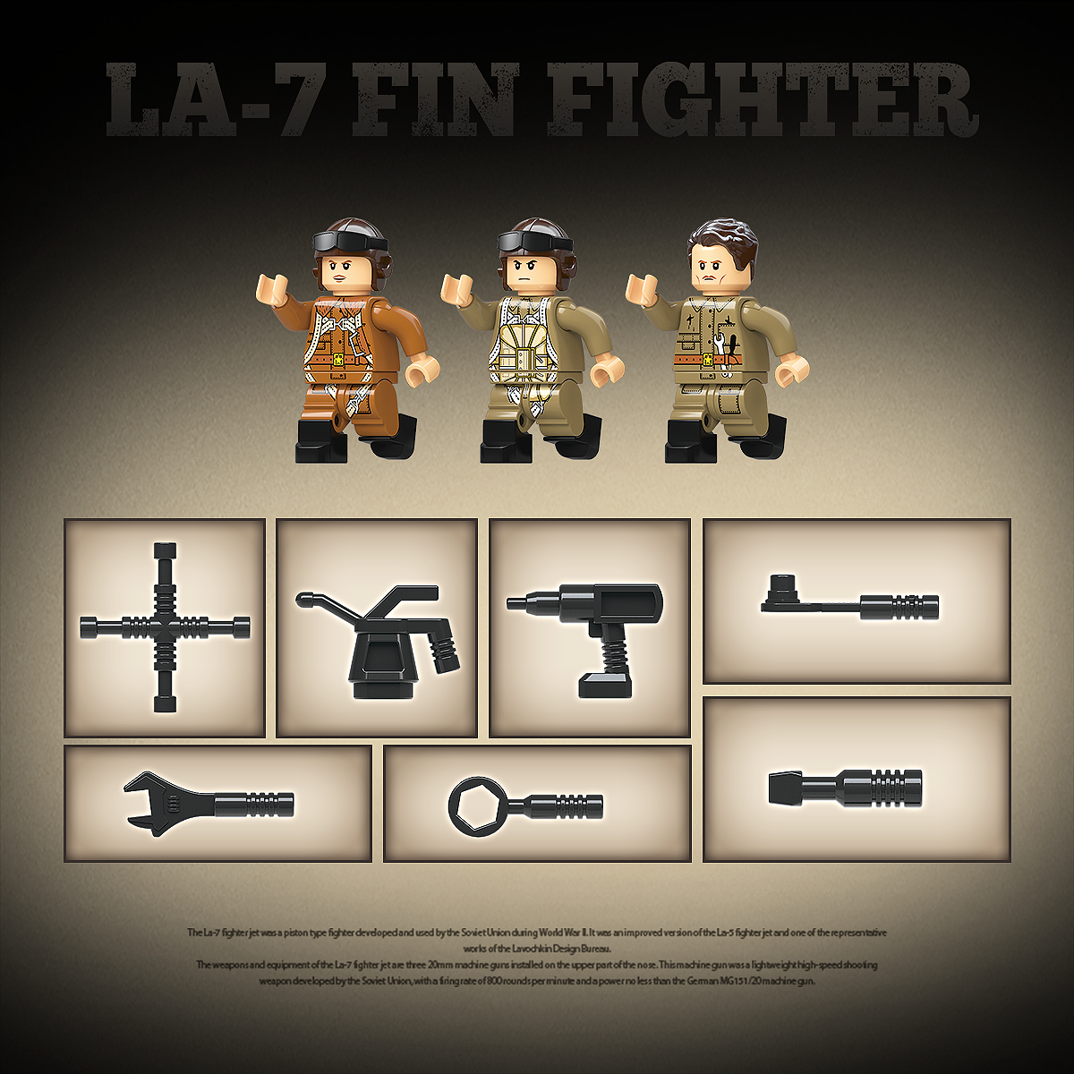 LA-7 Fin Fighetr - 638Pcs