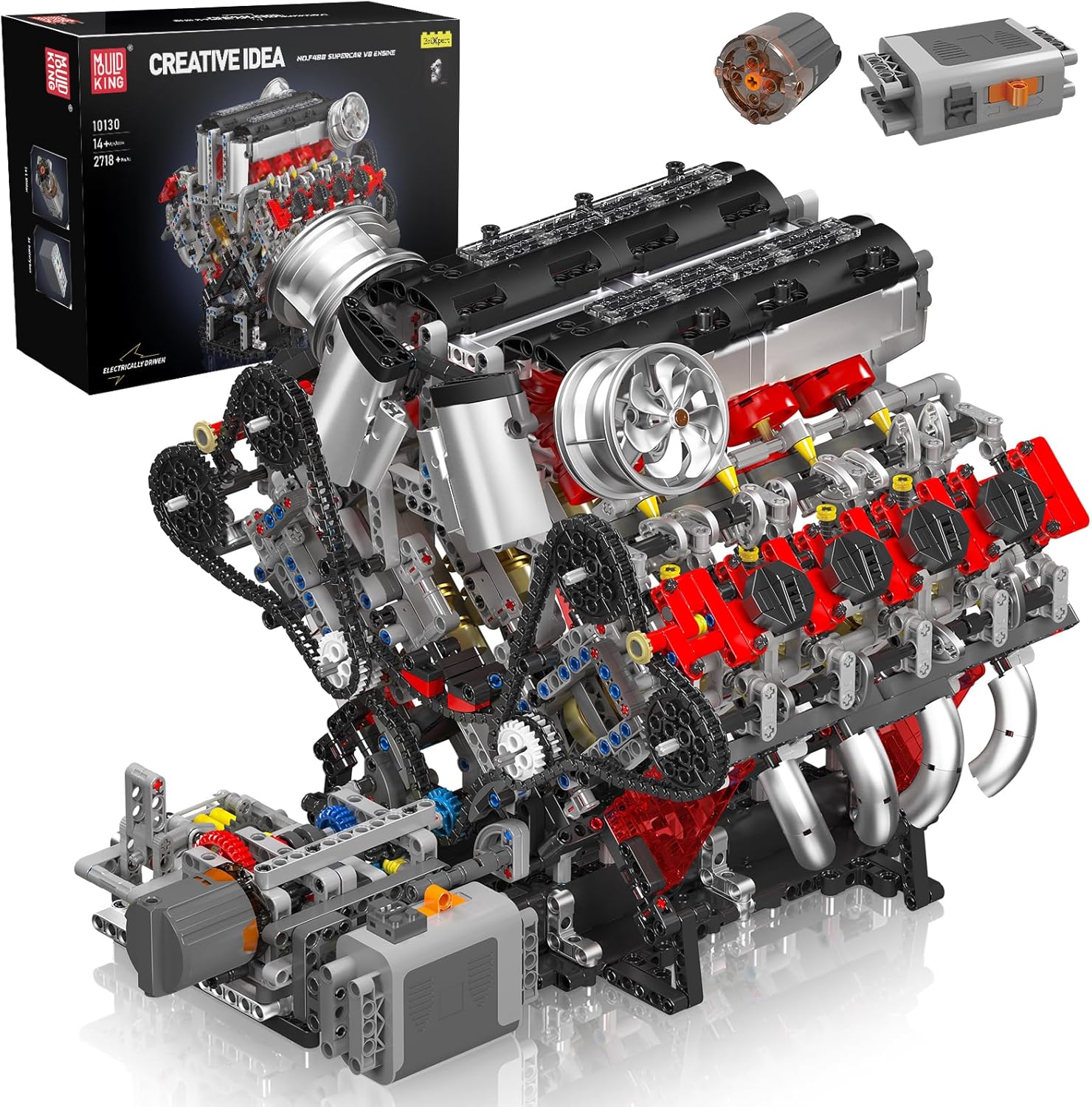 Mould King F488 3.9L V8 Engine - 2718Pcs