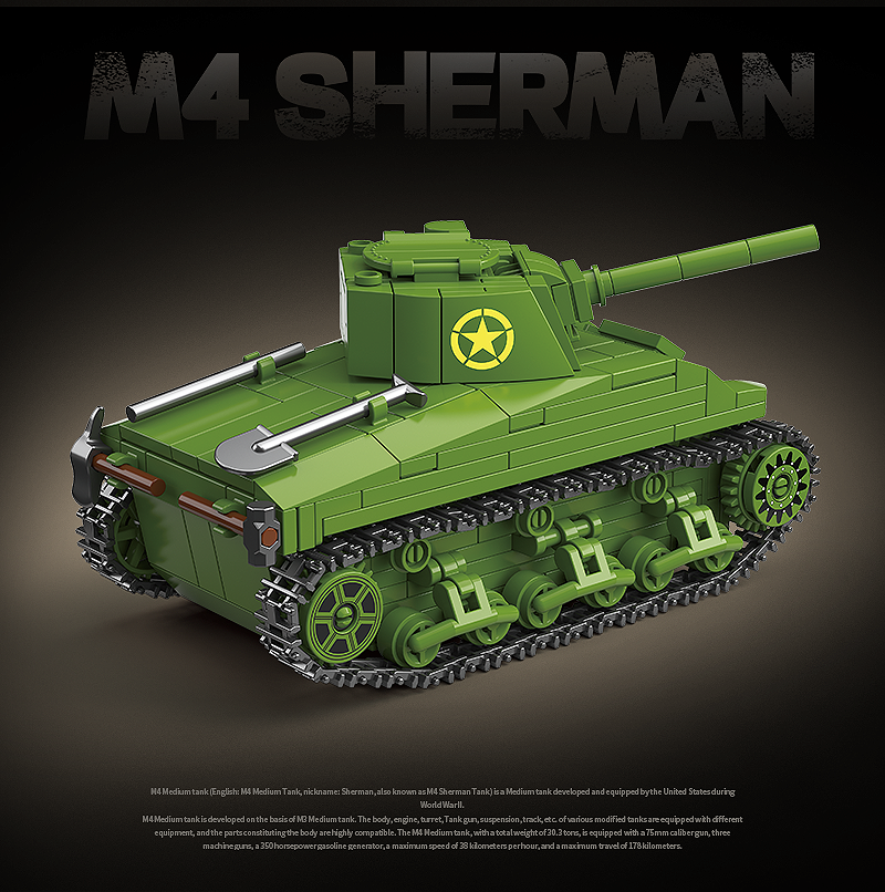 M4 Sherman Tank - 480Pcs