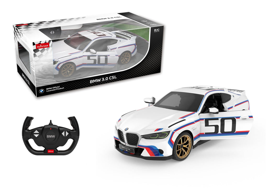 BMW 3.0 CSL RC Car 1/14 Scale Licensed Remote Control Toy Car by Rastar