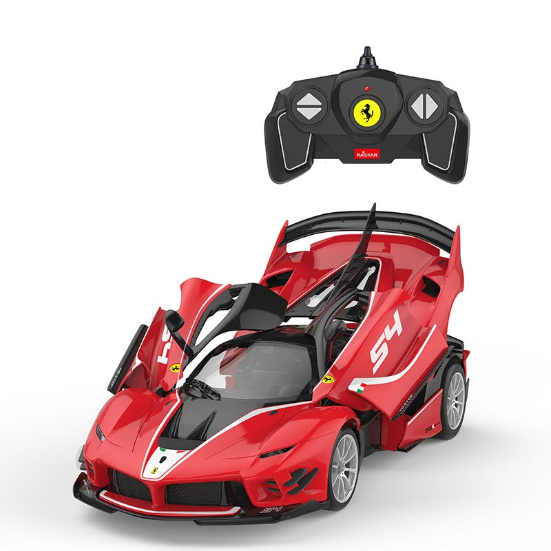 Ferrari FXXK EVO 1/18 Scale DIY Building Kit Licensed with Remote Control and Customization Stickers by Rastar, 92pcs