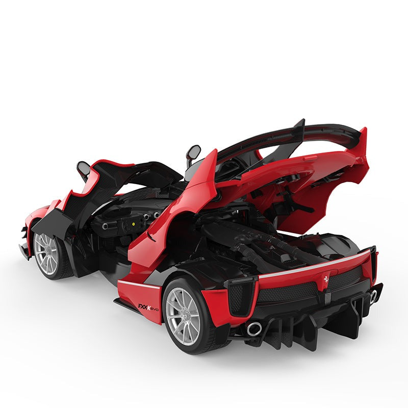 Ferrari FXXK EVO 1/18 Scale DIY Building Kit Licensed with Remote Control and Customization Stickers by Rastar, 92pcs