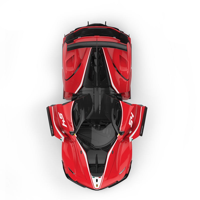 Ferrari FXXK EVO 1/18 Scale DIY Building Kit Licensed with Remote Control and Customization Stickers by Rastar, 92pcs