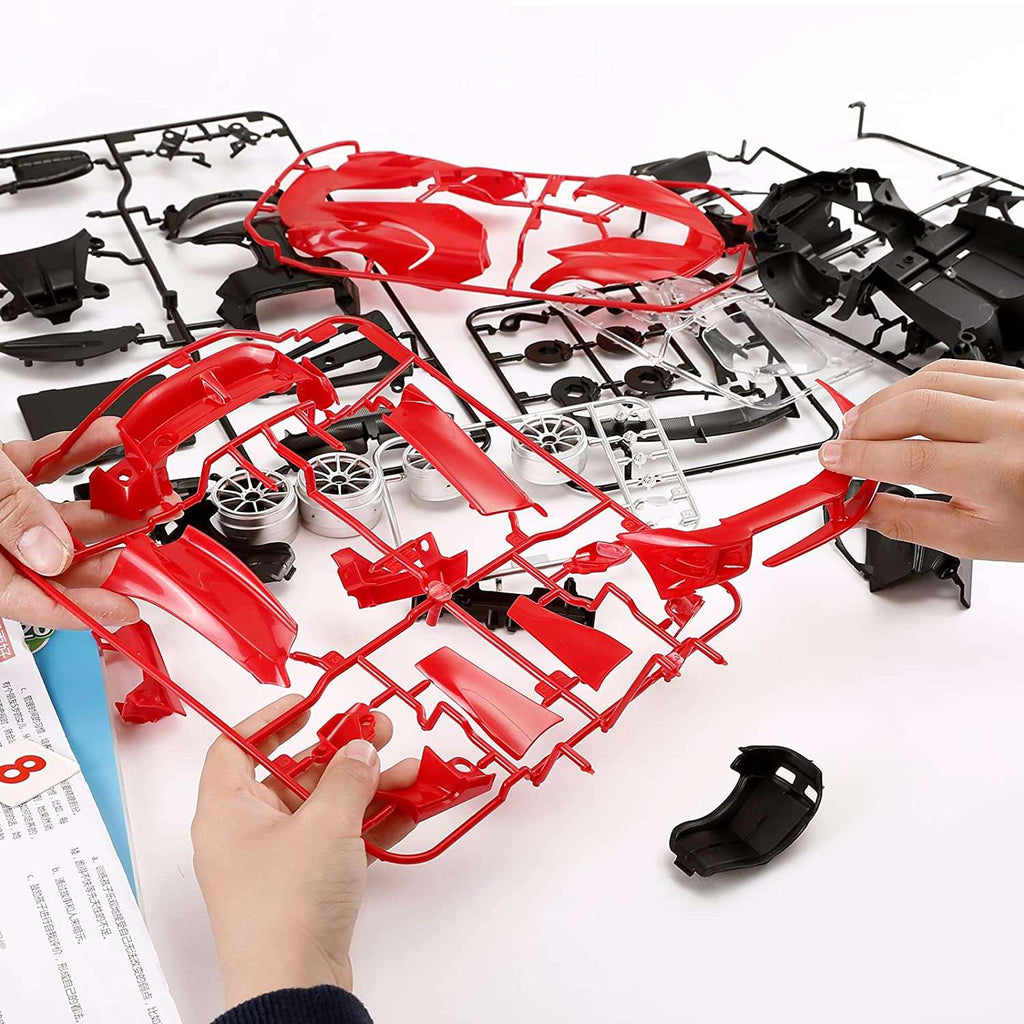 【BUILDING KIT】Rastar 1/18 Ferrari FXX-K EVO DIY Building Kit with Remote Control, 92pcs - Voltz Toys