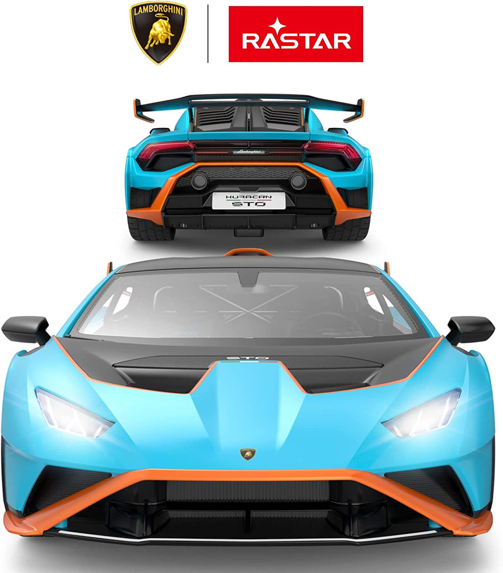 Lamborghini Huracan STO RC Car 1/14 Scale Licensed Remote Control Toy Car with Open Doors and Working Lights by Rastar