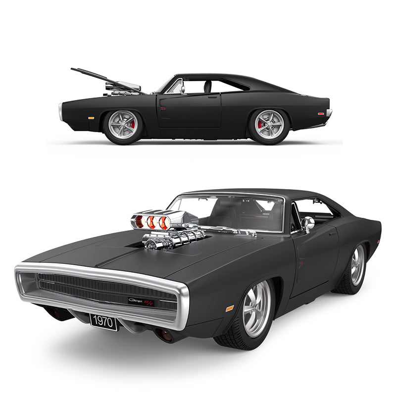 Dodge Charger R/T with Engine RC Car 1/16 Licensed Remote Control Toy Car with Open Doors and Working Lights by Rastar, Fast & Furious