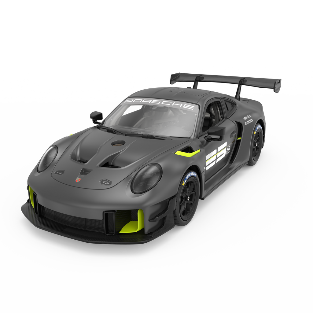 Porsche 911 GT2 RS Clubsport 25 1/18 Scale DIY Building Kit Licensed with Remote Control and Customization Stickers by Rastar, 68pcs