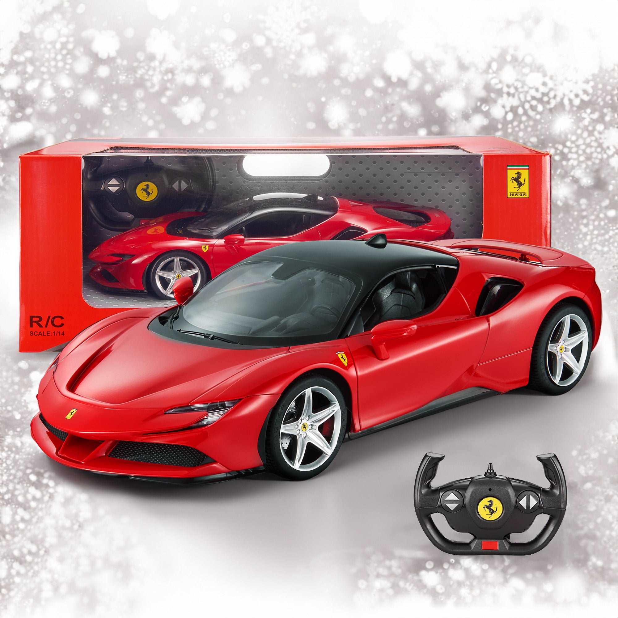 Ferrari SF90 Stradale RC Car 1/14 Scale Licensed Remote Control Toy Car with Working Lights, Rastar