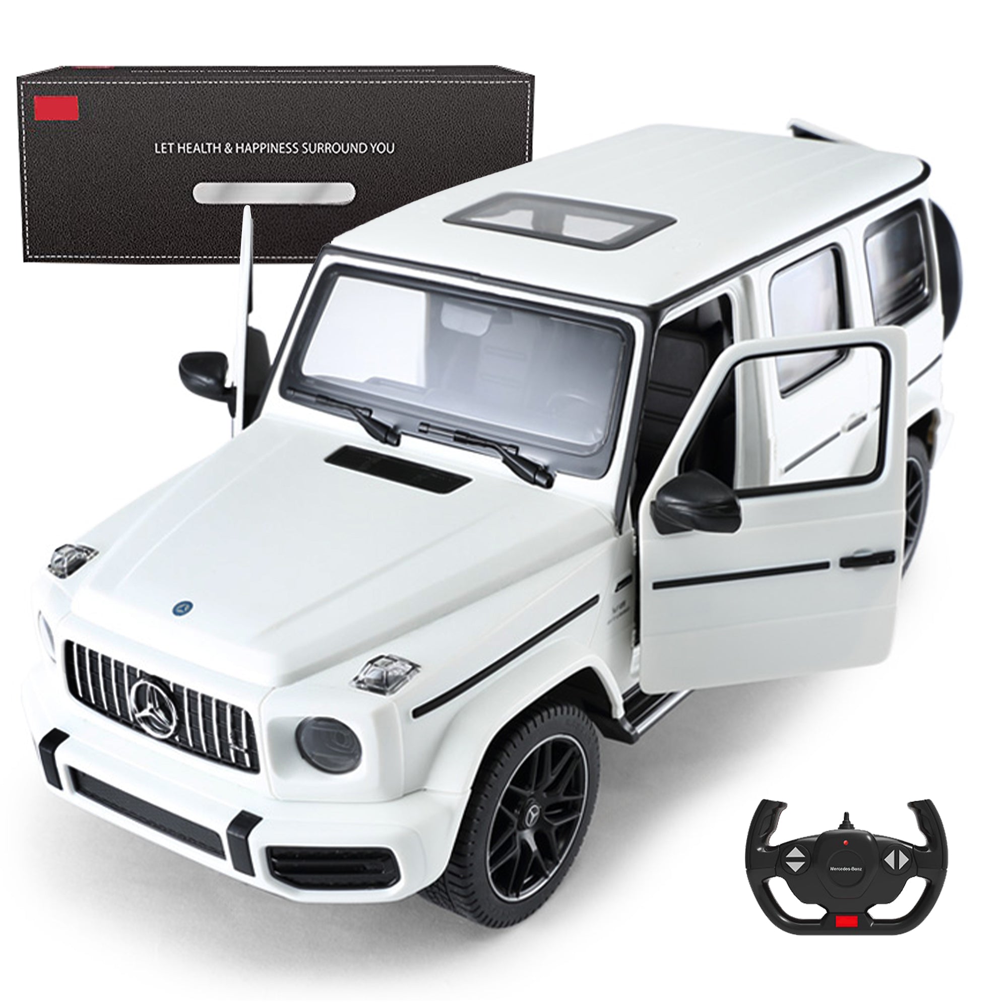 Mercedes-Benz AMG G63 RC Car 1/14 Scale Licensed Remote Control Toy Car with Open Doors and Working Lights by Rastar