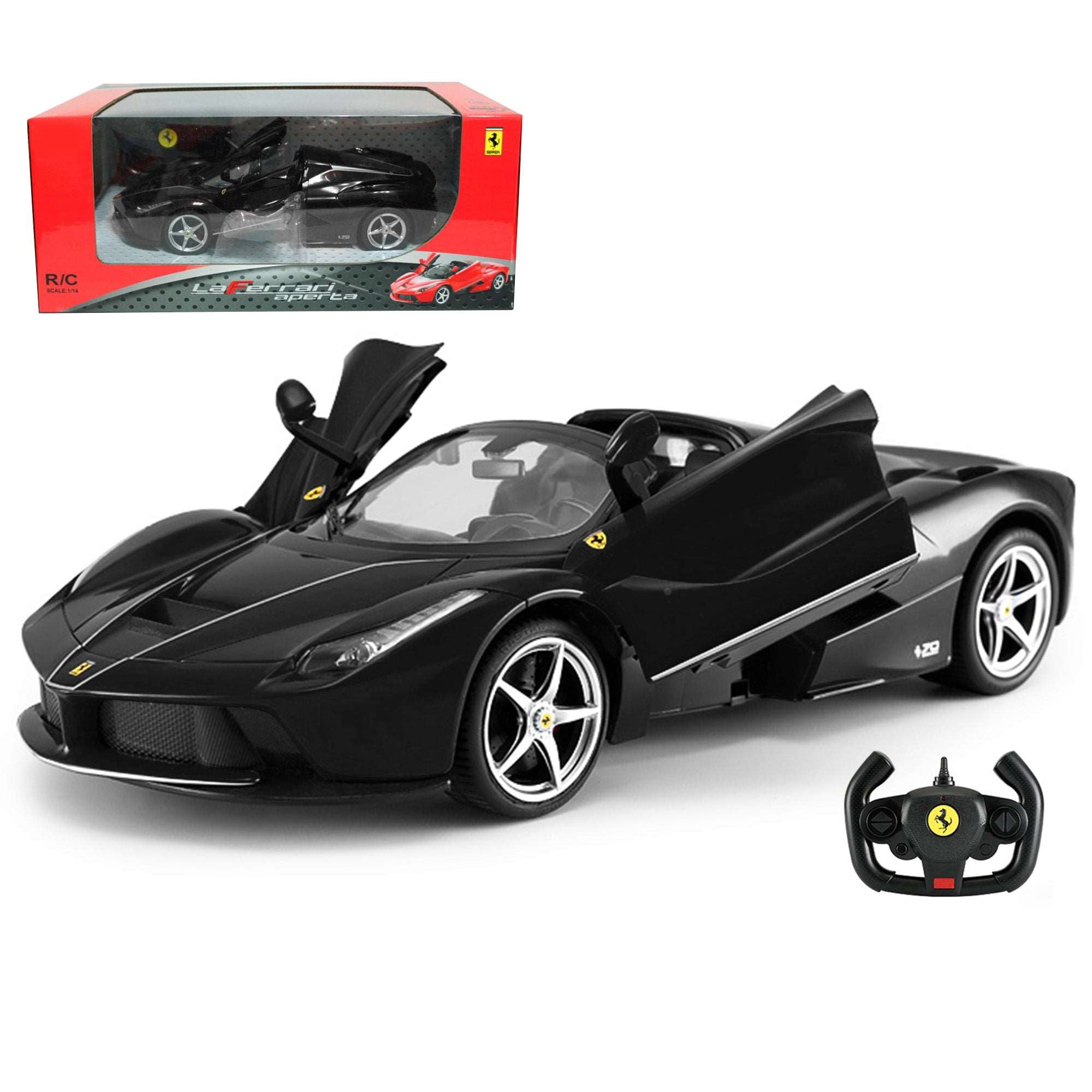Ferrari LaFerrari Aperta RC Car 1/14 Scale Licensed Remote Control Toy Car with Drift Function, Open Doors and Working Lights by Rastar