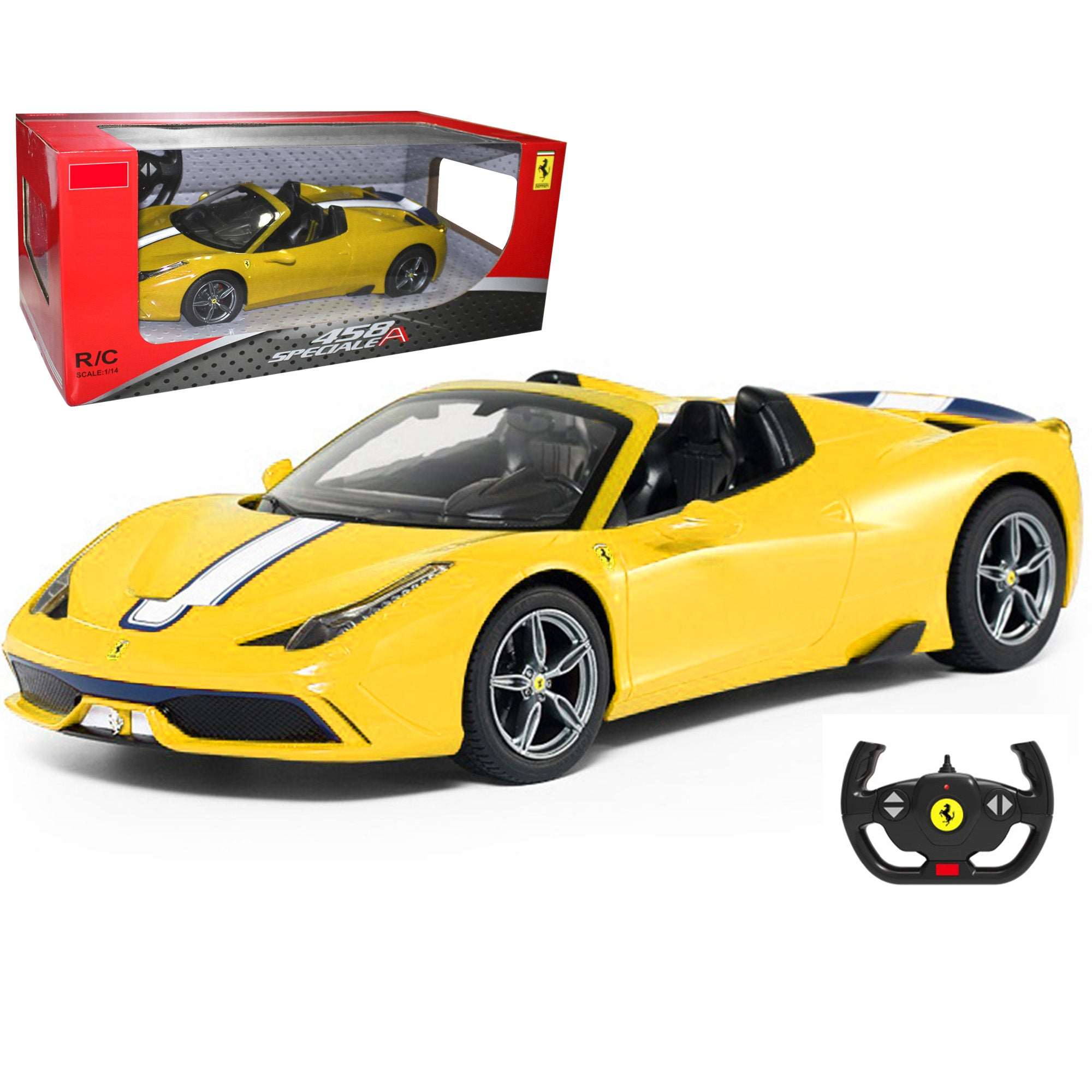 Ferrari 458 Speciale A Convertible RC Car 1/14 Scale Licensed Remote Control Toy Car with Working Lights by Rastar