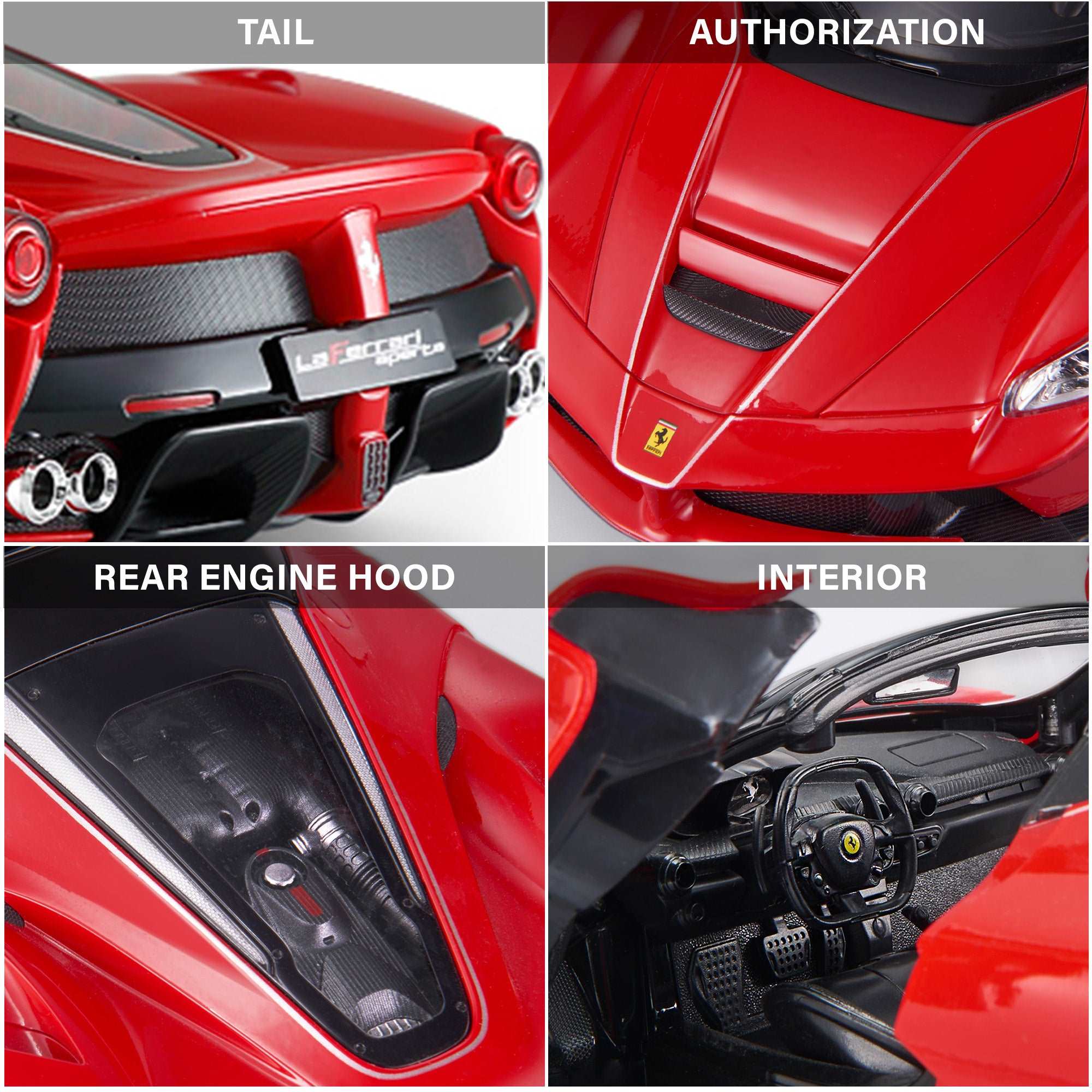 Ferrari LaFerrari Aperta RC Car 1/14 Scale Licensed Remote Control Toy Car with Drift Function, Open Doors and Working Lights by Rastar