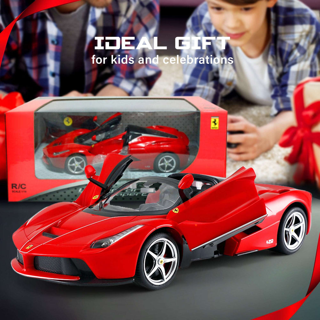 Ferrari LaFerrari Aperta RC Car 1/14 Scale Licensed Remote Control Toy Car with Drift Function, Open Doors and Working Lights by Rastar