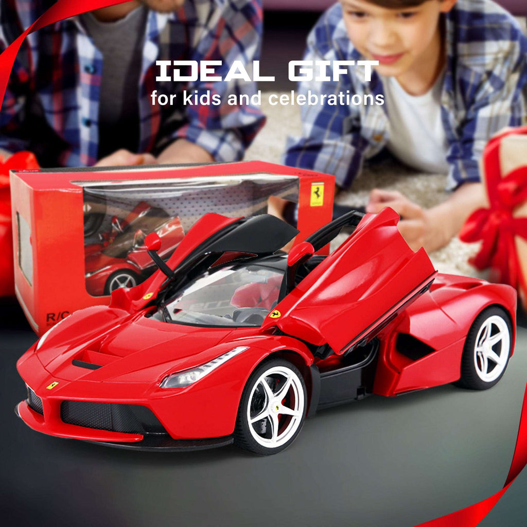 Ferrari LaFerrari RC Car 1/14 Scale Licensed Remote Control Toy Car with Open Butterfly Doors and Working Lights by Rastar