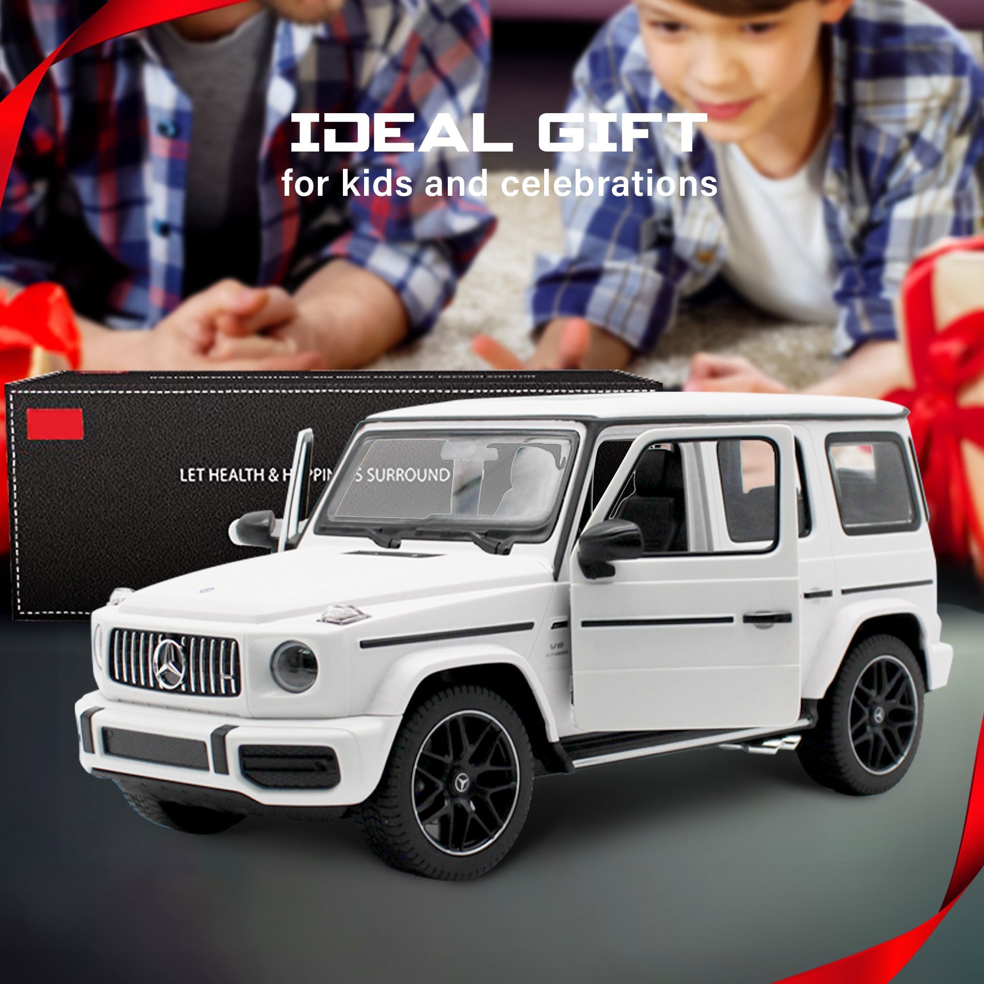 Mercedes-Benz AMG G63 RC Car 1/14 Scale Licensed Remote Control Toy Car with Open Doors and Working Lights by Rastar