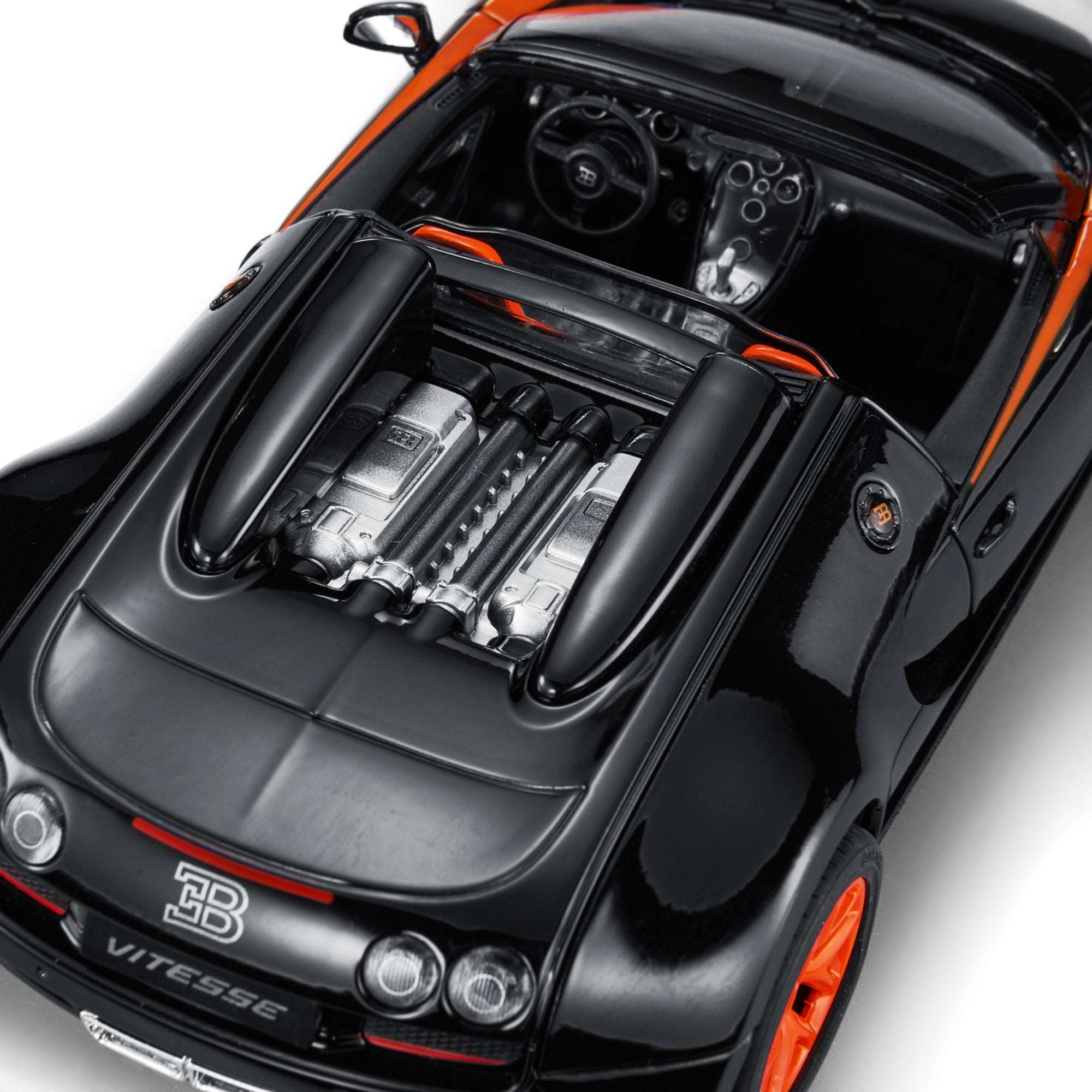 【DIECAST】Rastar 1/18 Scale Model 43900 - Bugatti Veyron 16.4 Grand Sport Vitesse - Black - Voltz Toys