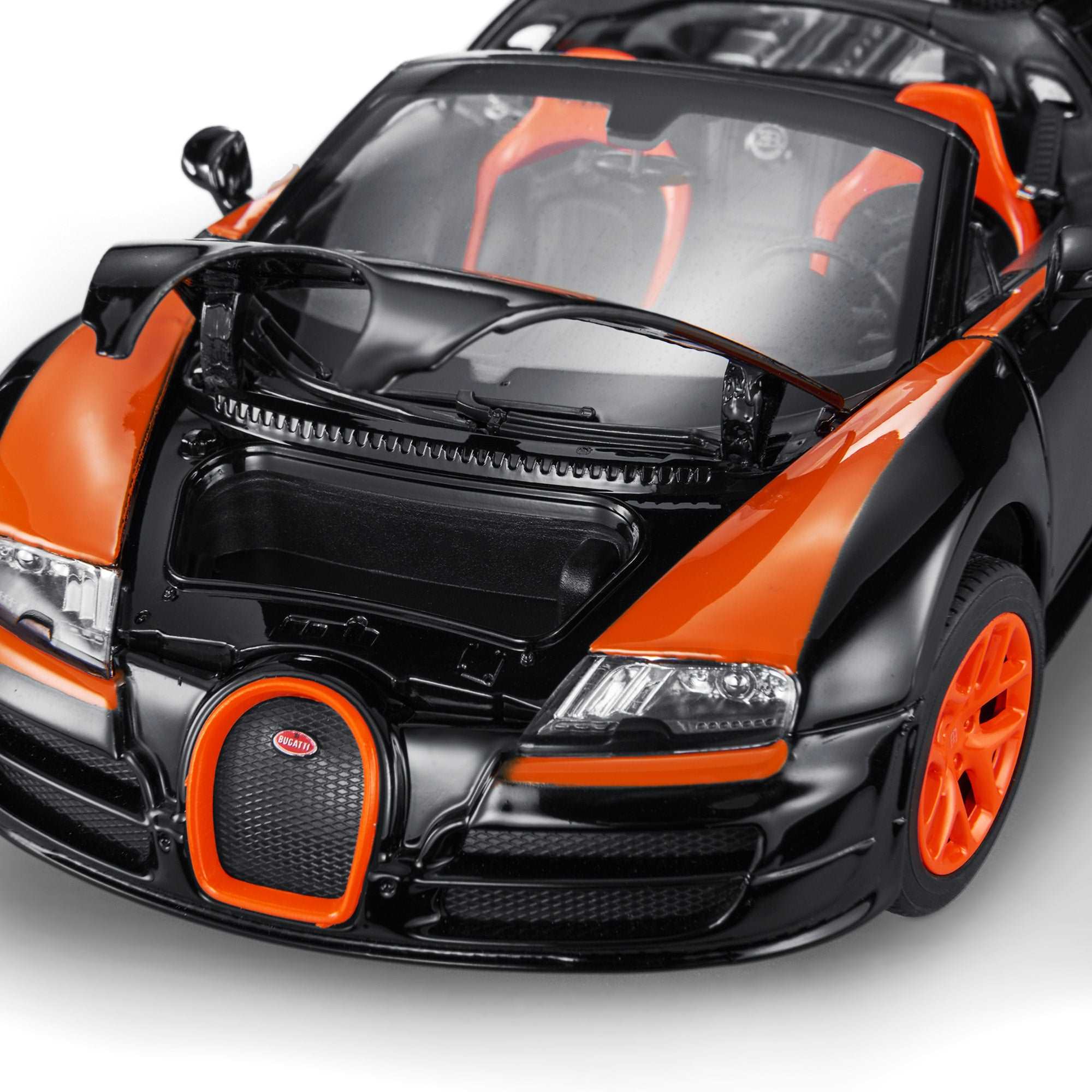 【DIECAST】Rastar 1/18 Scale Model 43900 - Bugatti Veyron 16.4 Grand Sport Vitesse - Black - Voltz Toys