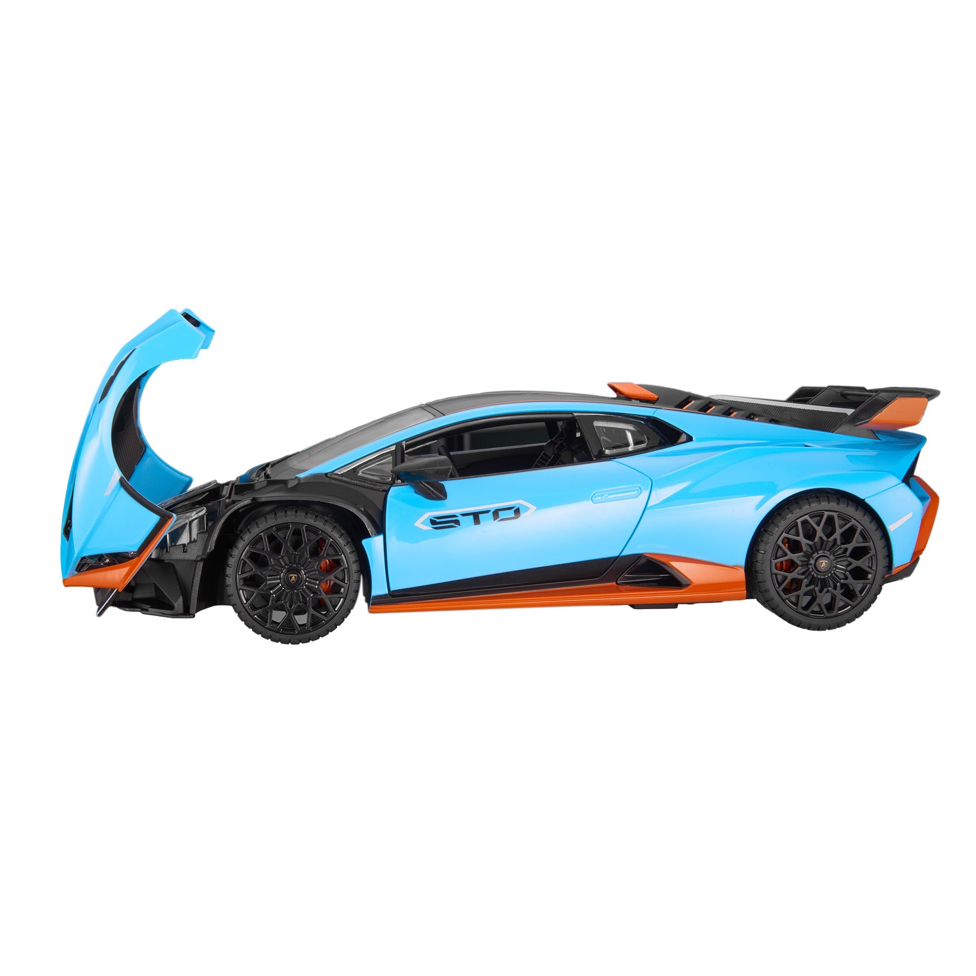 Lamborghini Huracan STO RC Car 1/14 Scale Licensed Remote Control Toy Car with Open Doors and Working Lights by Rastar