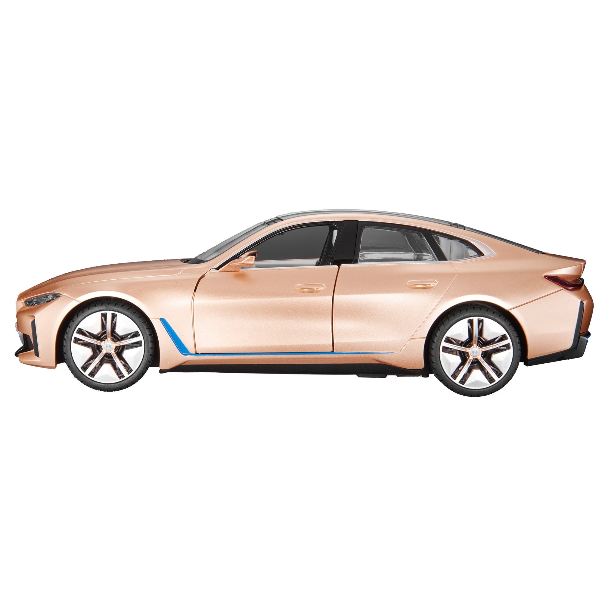 BMW i4 RC Car 1/14 Scale Licensed Remote Control Toy Car with Open Doors and Working Interior Lights by Rastar