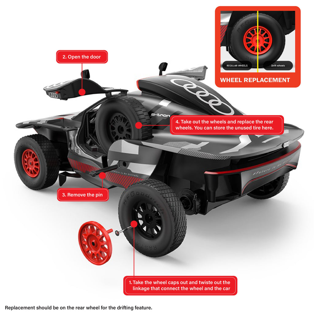 AUDI RS Q e-tron RC Car 1/14 Scale Licensed Remote Control Toy Car by Rastar