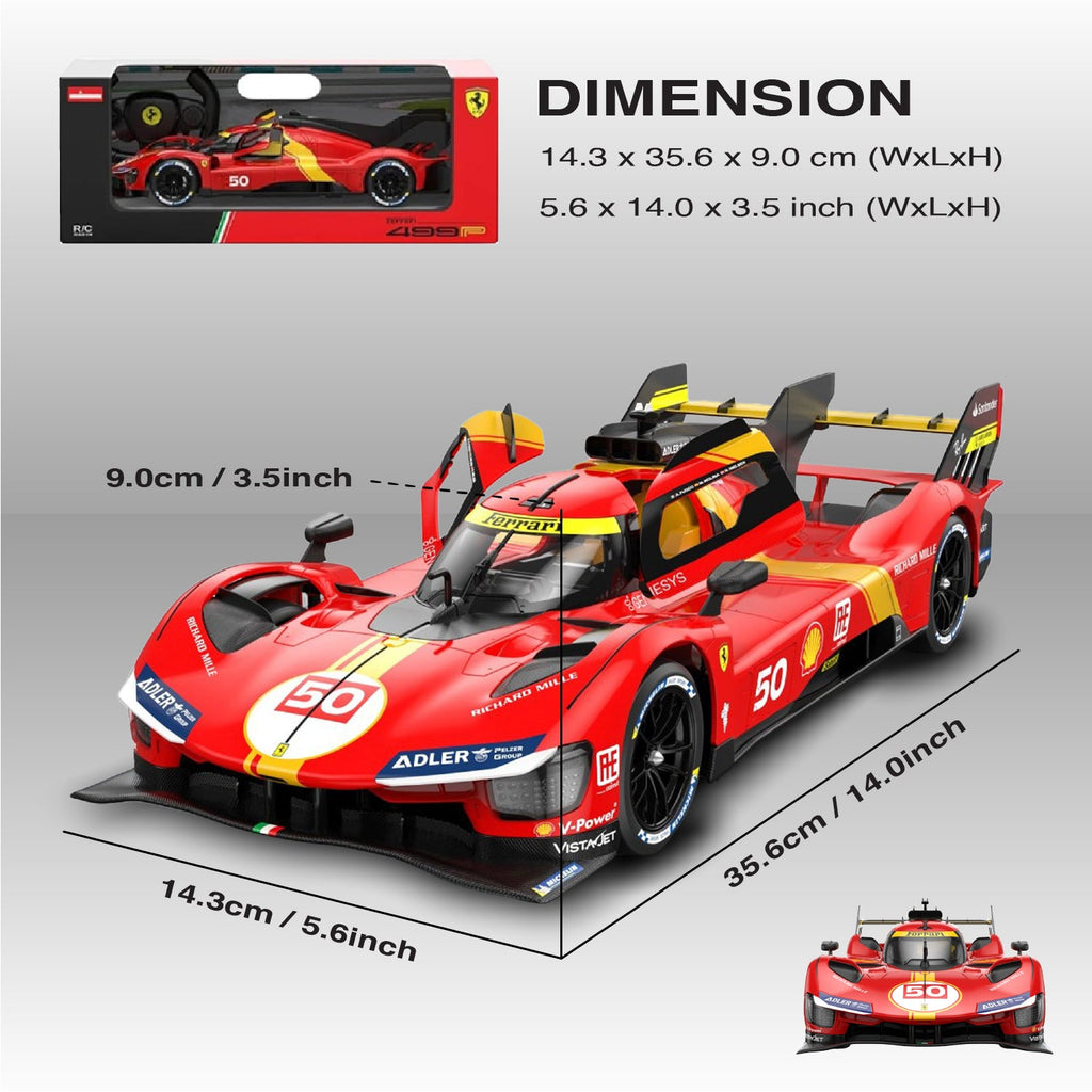 Ferrari 499P RC Car 1/14 Scale Licensed Remote Control Toy Car by Rastar