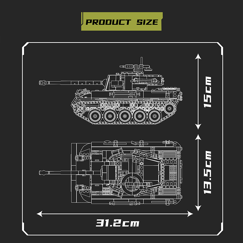 MouldKing M18 Hellcat Tank Destroyer Brick